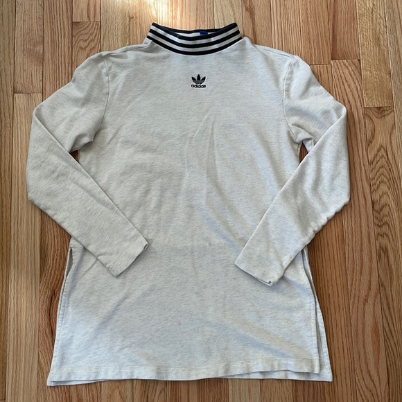 adidas Originals Tops - Adidas Originals Shirt Womens Medium White Black Logo Long Sleeve Tee Casual